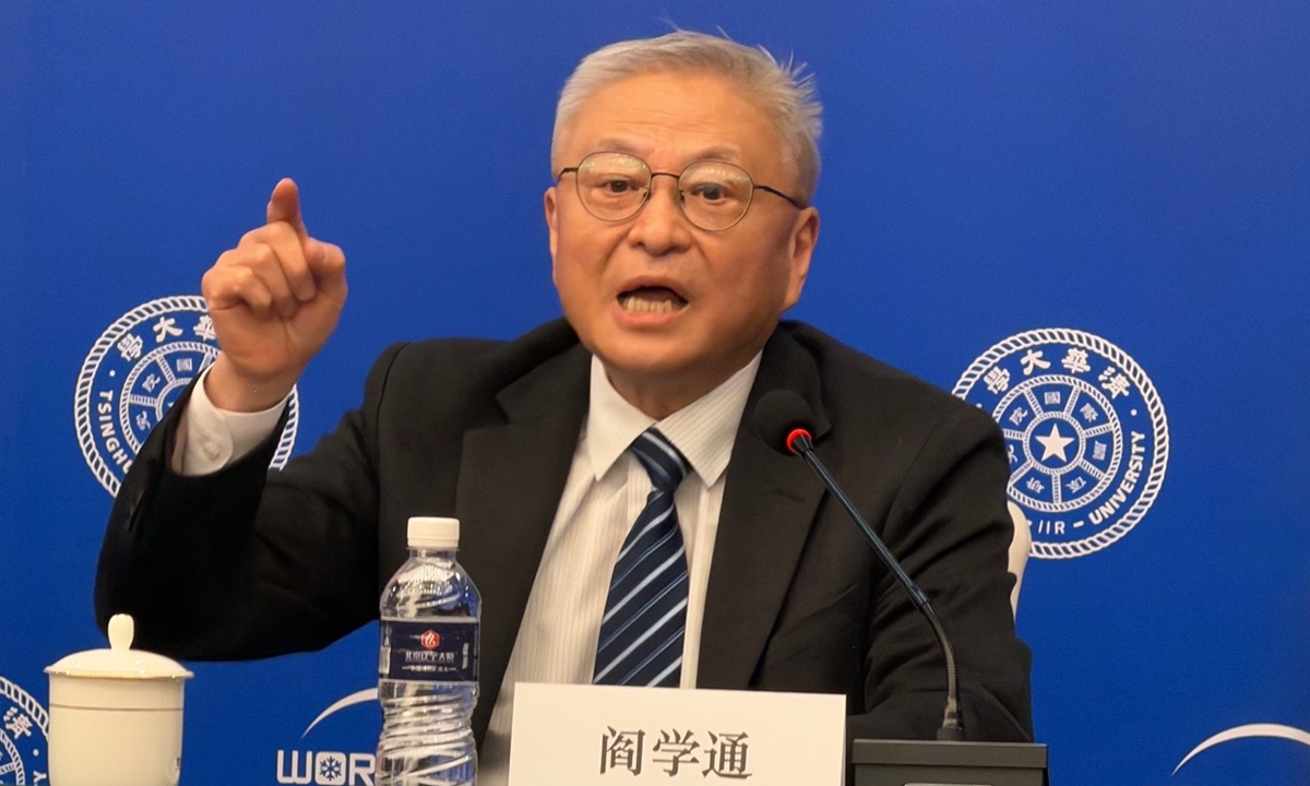 Yan Xuetong, honorary dean of the Institute of International Relations at Tsinghua University Photo: Chen Qingqing/GT