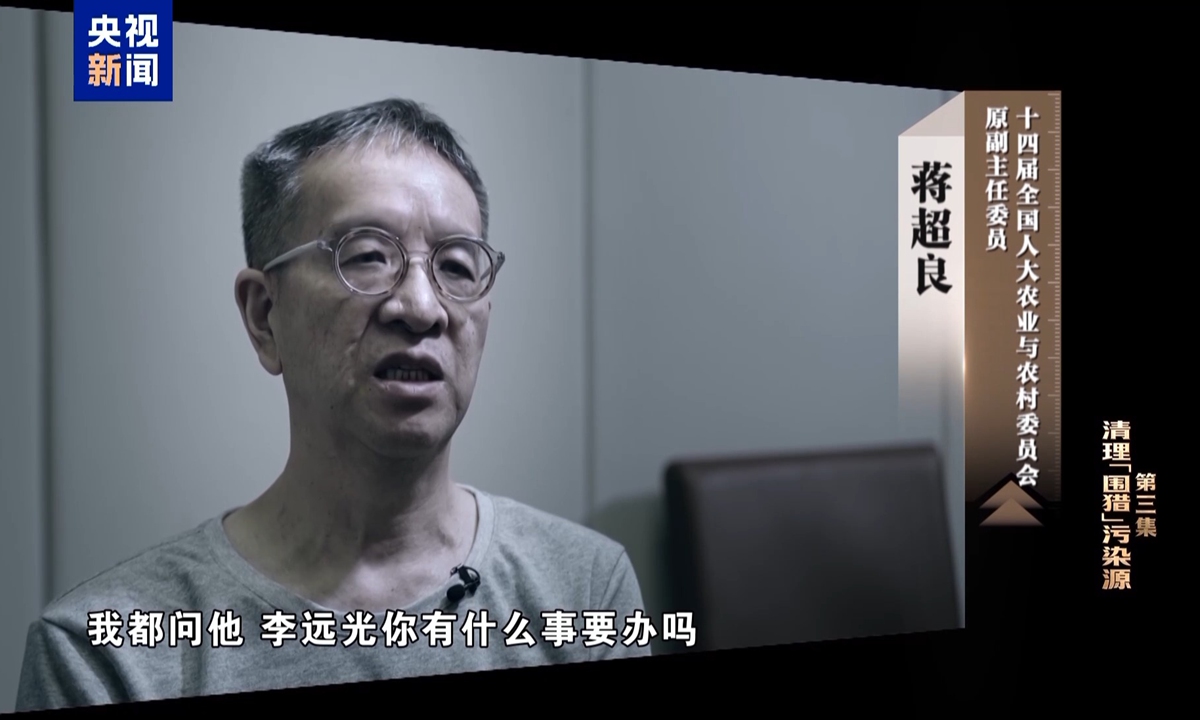 The former Party secretary of the CPC Hubei Provincial Committee Jiang Chaoliang Photo: CCTV News