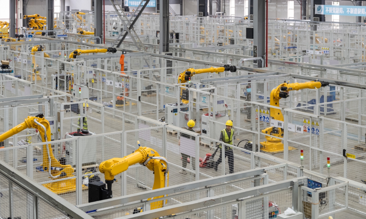 GT Voice: Industrial robot exports show China shares tech gains with intl markets