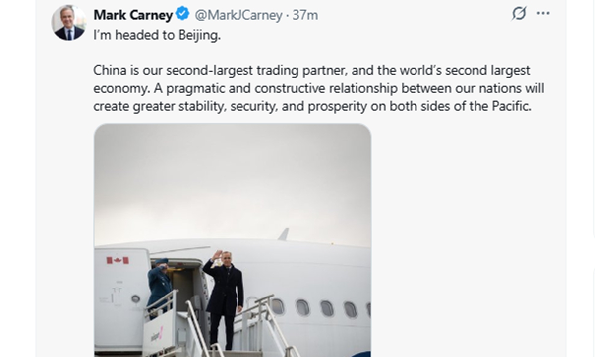 Screenshot from Canadian Prime Minister Mark Carney's post on X