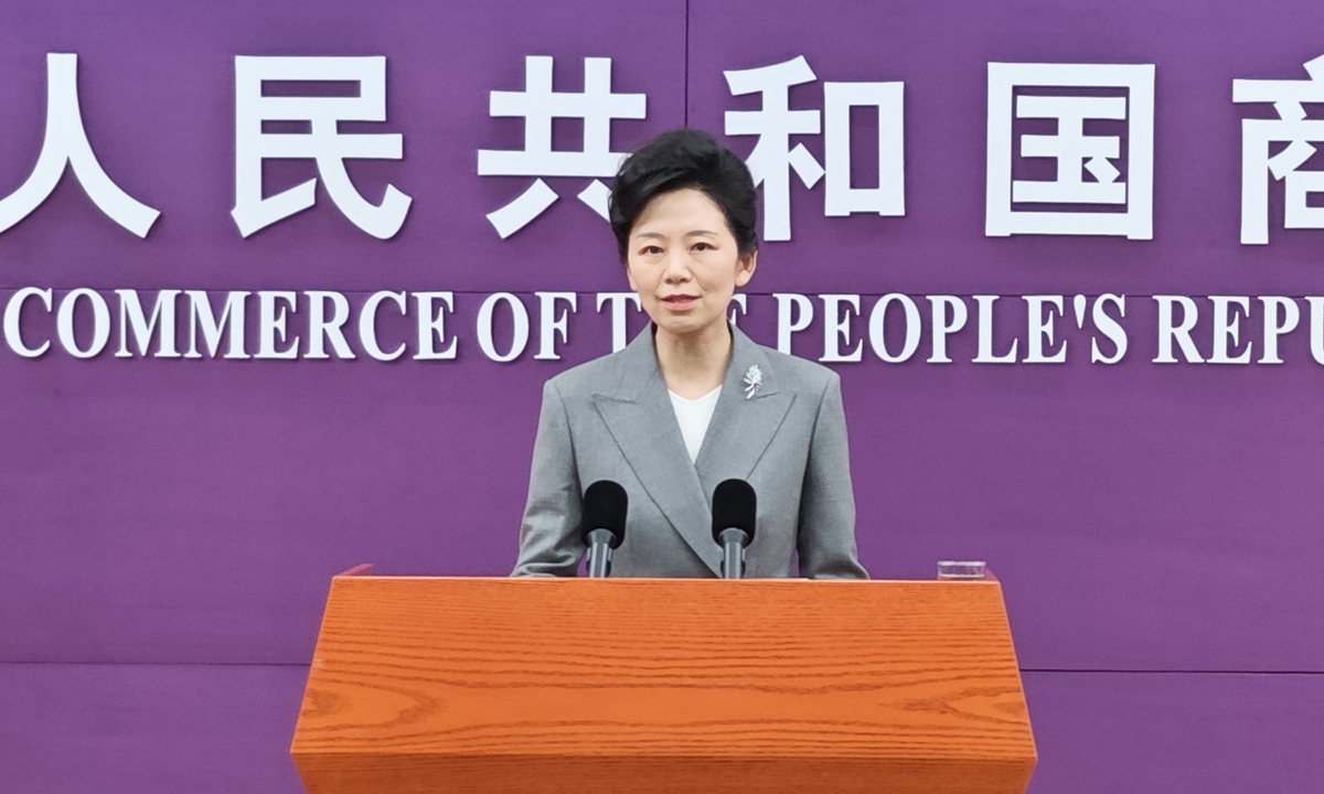 He Yongqian, a spokesperson for China's Ministry of Commerce Photo: Yin Yeping/GT