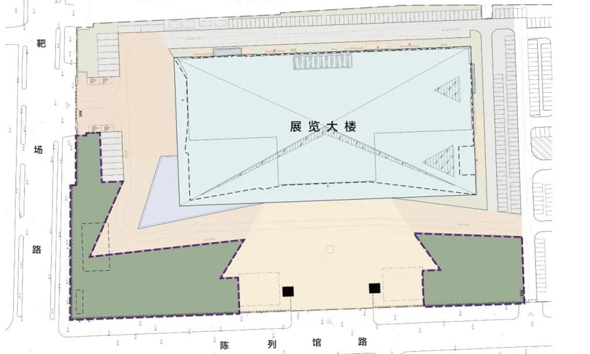 Under the approval of the Central Military Commission, construction has officially begun on the Tongzhou branch of the Military Museum of the Chinese People's Revolution in Beijing. the new branch will be located on the site of the former China's Militia Weaponry Museum in Jiaowangzhuang village, Tongzhou district, the museum announced on Wednesday. Photo: Courtesy of the Military Museum of the Chinese People's Revolution.