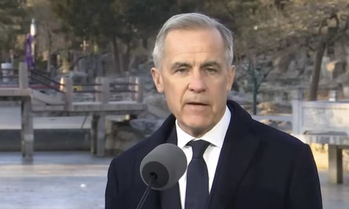 Canadian Prime Minister Mark Carney in a press conference in Beijing on January 17 Photo：Screenshot from the website