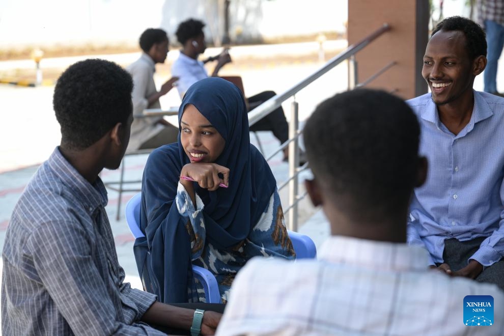 Students talk at the Somali National University in Mogadishu, Somalia, Jan. 11, 2026. (Photo: Xinhua)