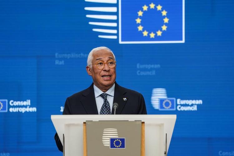 European Council President Antonio Costa attends a press conference in Brussels, Belgium, Dec. 18, 2025. The European Council on Friday approved a 90-billion-euro (about 105.4 billion U.S. dollars) loan package to support Ukraine's military and economic needs over the next two years. (Photo: Xinhua)