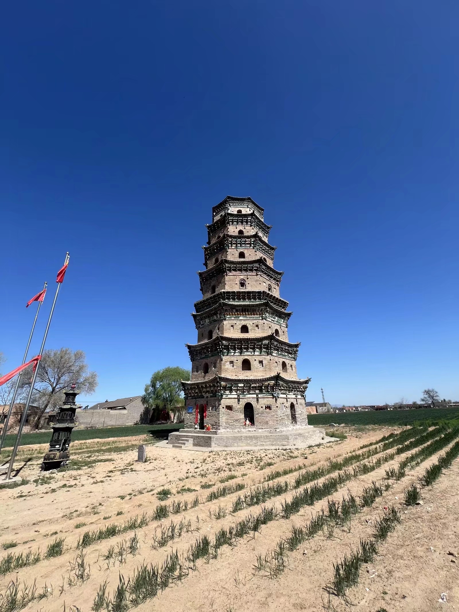 A Jin-Dynasty (1115-1234) tower in Shanxi that Wang Zhixing visits in May 2025. Photo: Courtesy of Wang