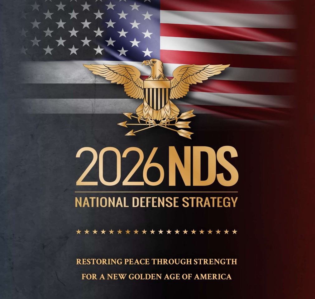 A screenshot of the cover of the US' National Defense Strategy published on January 23, 2026