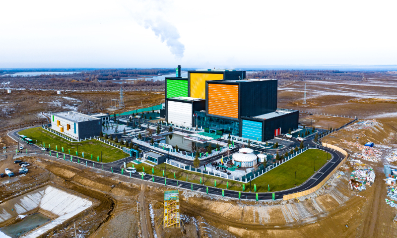 A waste-to-energy incineration project operated by Hunan Junxin Environmental Protection Co (Junxin) in Bishkek, Kyrgyzstan, on December 29, 2025. Photo: Courtesy of Junxin