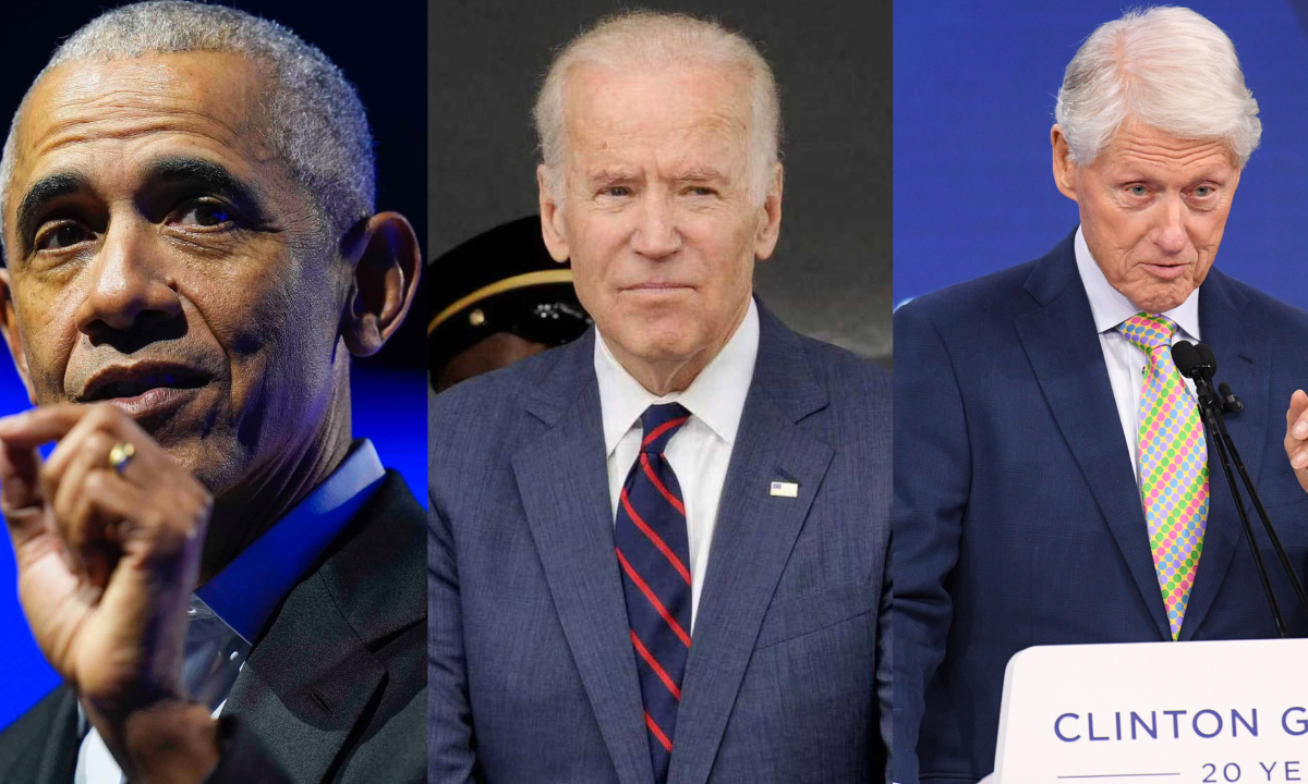 From left to the right: Former US presidents Barack Obama, Joe Biden and Bill Clinton Photo: VCG 