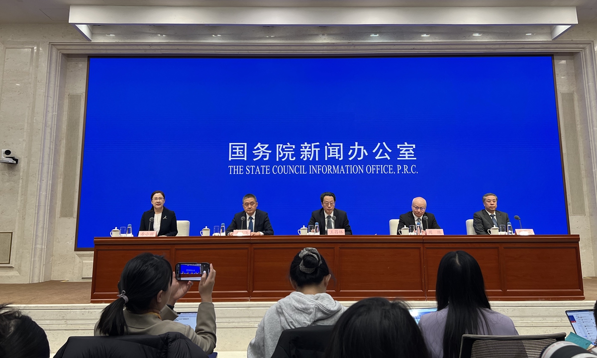 Wang Changlin, deputy head of the NDRC, speaks at a State Council Information Office press conference on January 20, 2026. Photo: Chu Daye/GT