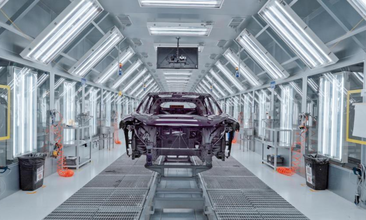 This photo taken on July 28, 2025 shows a view of China Changan Automobile Group's digital and intelligent factory for the new energy vehicle AVATR in southwest China's Chongqing Municipality. (Xinhua/Chen Cheng)