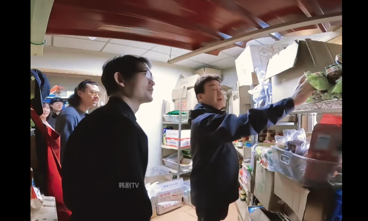 Members of the South Korean variety show Chef of Antarctica visit China's Great Wall Station in Antarctica. Photo: Screenshot from website
