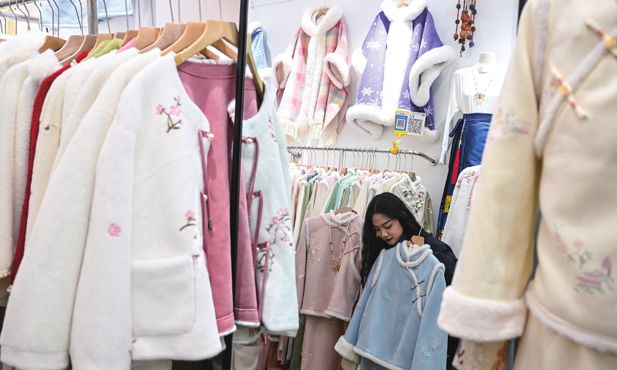 A customer selects a 