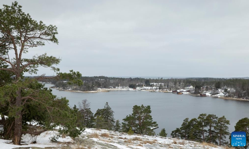 This photo taken on Jan. 22, 2026 shows a natural landscape in Mariehamn, capital of Finland's autonomous Aland Islands. Aland Islands is an autonomous, demilitarized archipelago belonging to Finland, located at the entrance to the Gulf of Bothnia in the Baltic Sea between Finland and Sweden. Its capital Mariehamn, known for the seafaring heritage and port culture, is also a key stop in the Baltic Sea transport network. (Photo by Matti Matikainen/Xinhua)