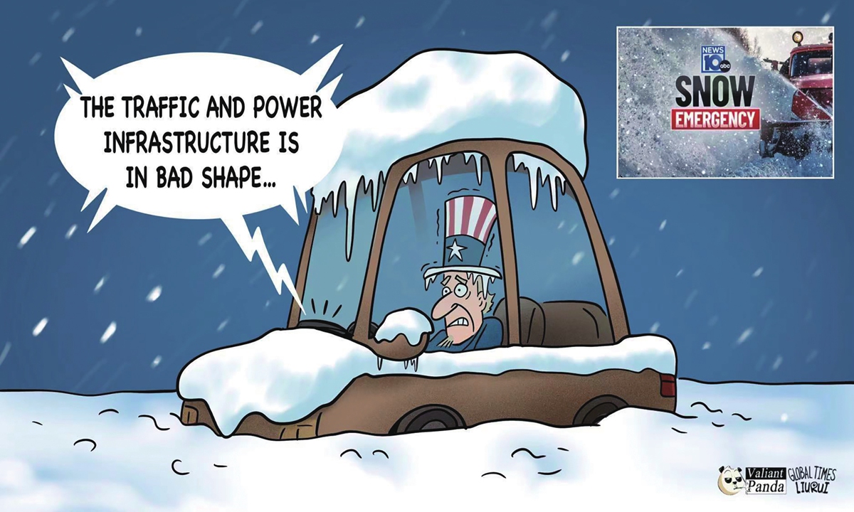 Battling winter. Illustration: Liu Rui/GT