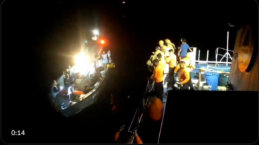 A ferry carrying over 350 people sinks in the Philippines, January 26, 2026. Photo: ABS-CBN News