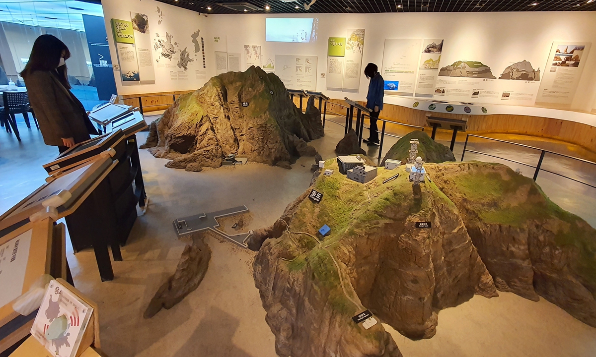 People visit a Dokdo exhibition in Seoul, South Korea on March 30, 2022. Photo: VCG