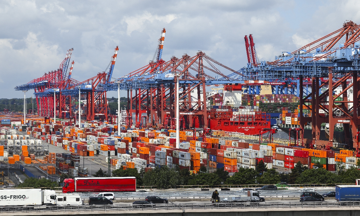 A view of port of Hamburg, Germany, on July 29, 2025 File photo: VCG