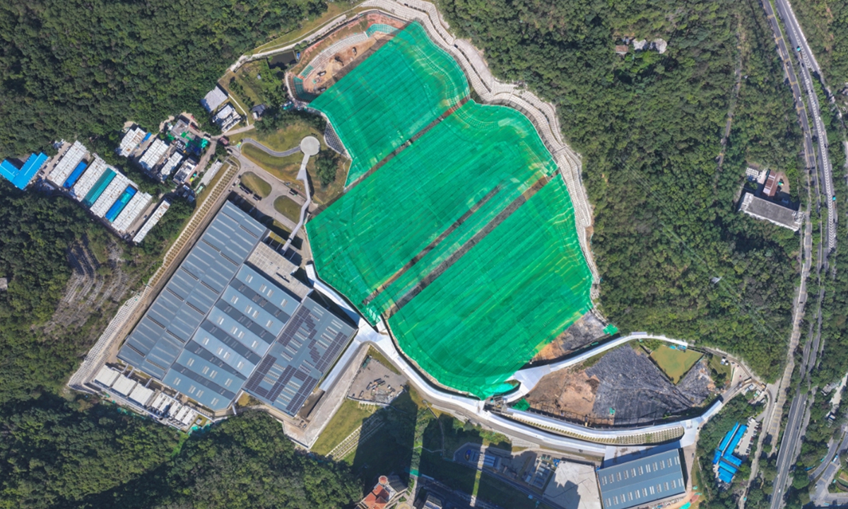 A view of the Yulong landfill, China's largest full-excavation relocation project Photo: Courtesy of Luohu district government