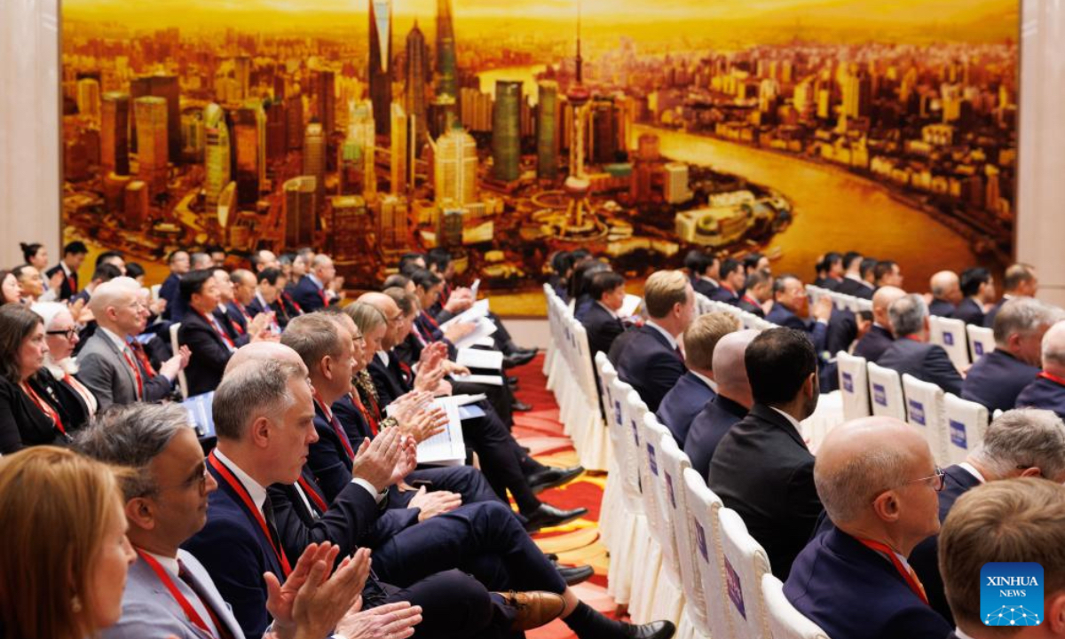 The 2026 UK-China Business Council meeting is held at the Great Hall of the People in Beijing, capital of China, on Jan. 29, 2026. (Xinhua/Jin Liwang)