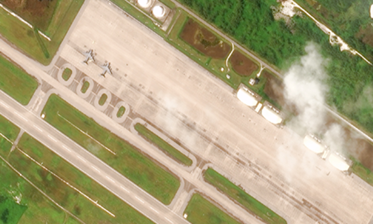 Diego Garcia base as captured by satellite imagery on January 26