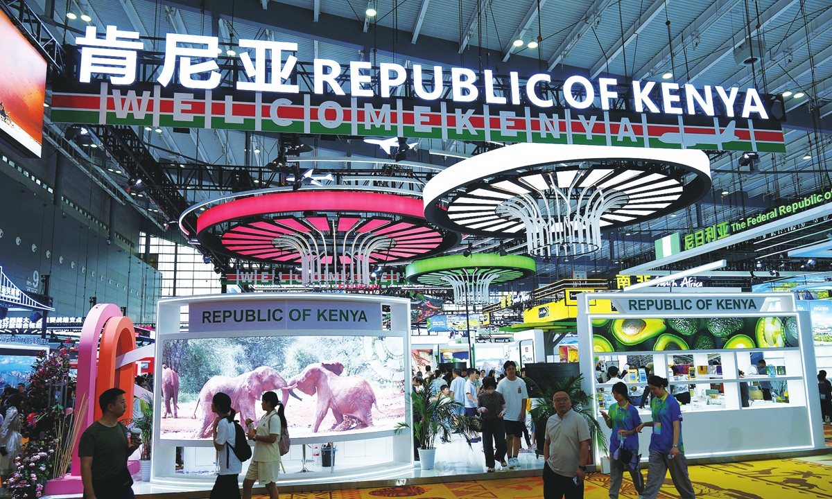 Visitors browse Kenyan products at the 4th China-Africa Economic and Trade Expo in Changsha, Central China's Hunan Province on June 15, 2025. Photo: VCG