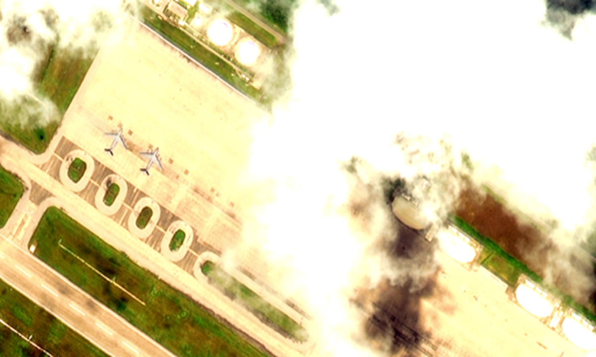 Diego Garcia base as captured by satellite imagery on January 17