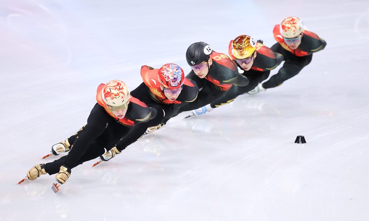 Chinese short track speed skaters conduct their first training session in Milan, Italy on February 2, 2026. Photo: VCG