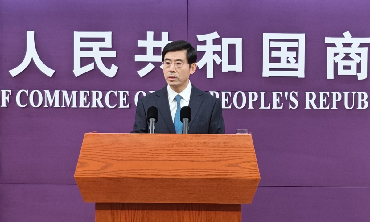 He Yadong, a spokesperson of China's Ministry of Commerce Photo: Yin Yeping/GT