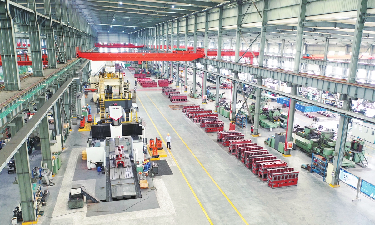 A view of a precision machinery processing workshop in Ningbo, East China's Jiangsu Province, on August 12, 2025. Photo: Courtesy of Ningbo C.S.I. Power & Machinery Group