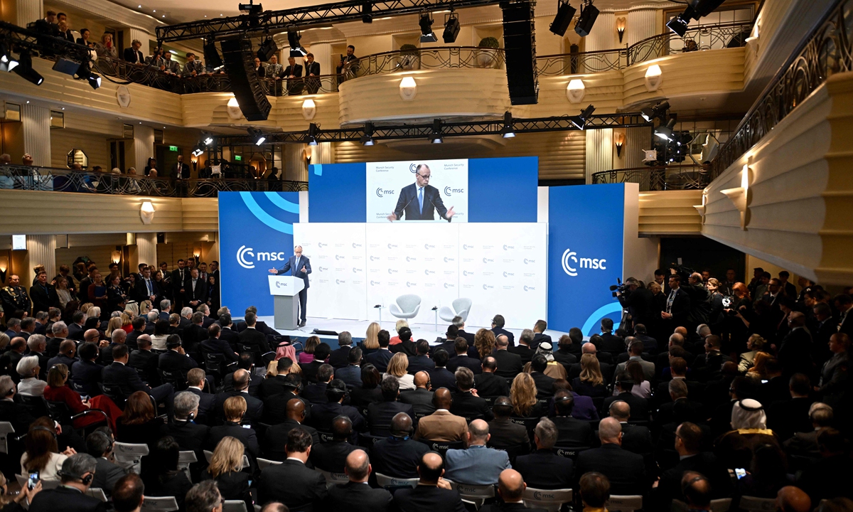 German Chancellor Friedrich Merz gives a speech to open the 62nd Munich Security Conference (MSC) on February 13, 2026 in Munich, southern Germany. Heads of state and government as well as foreign and defence ministers from all over the world are expected to attend the security policy talks from February 13 to 15, 2026. Photo: VCG