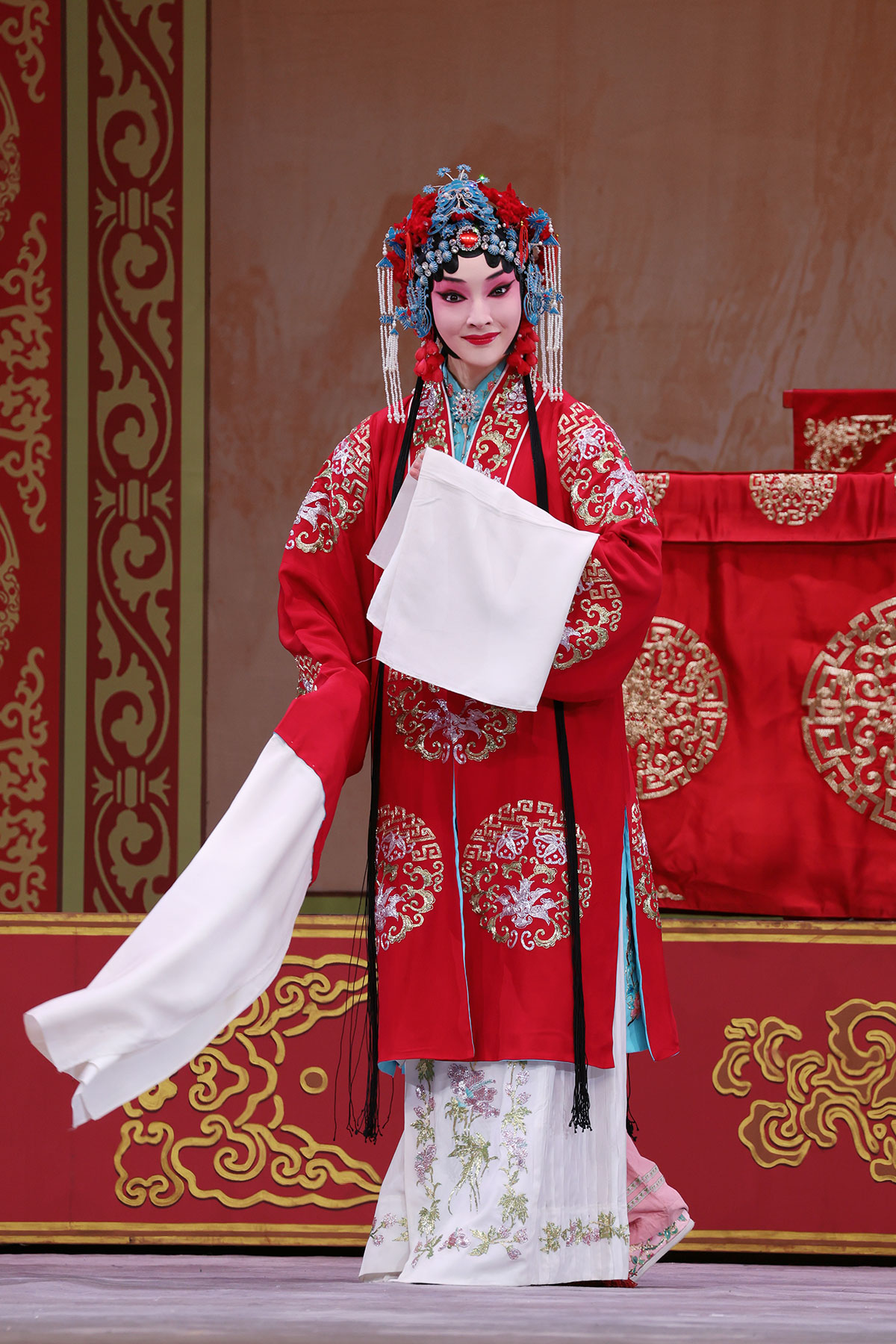 Jiang Meiyi, an actress from the National Peking Opera Company, plays the role of Mu Guiying in the Mei Lanfang Theatre in Beijing on January 3, 2026. Photo: Courtesy of Jiang Meiyi