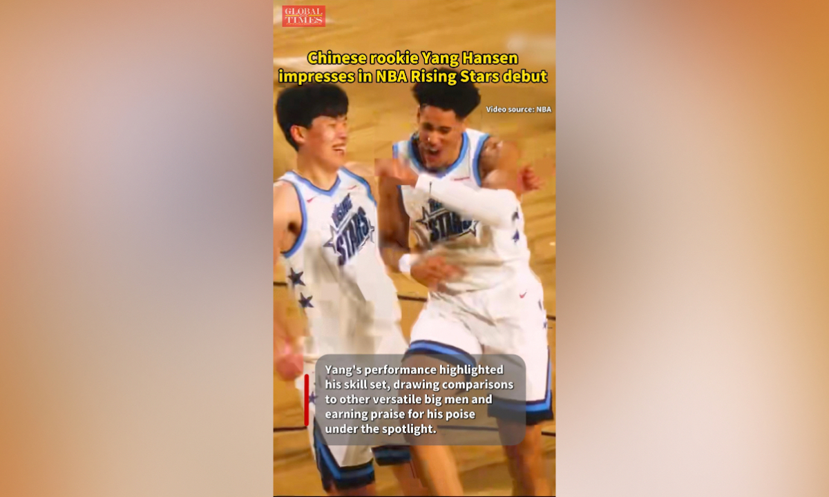 Chinese rookie Yang Hansen impresses in NBA Rising Stars debut - Global ...
