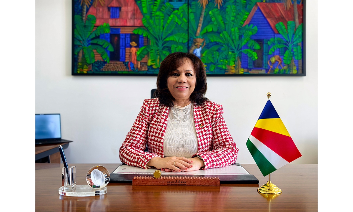 Ambassador of the Republic of Seychelles to China Anne Lafortune. Photo: Courtesy of the Embassy of the Republic of Seychelles in China

