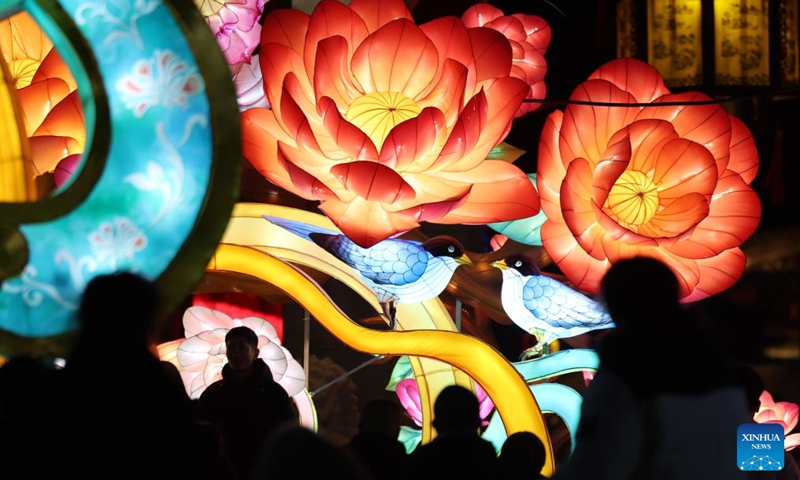 Tourists visit a lantern fair celebrating the upcoming Chinese New Year in Lanzhou, northwest China's Gansu Province, Feb. 14, 2026. (Xinhua/Chen Bin)