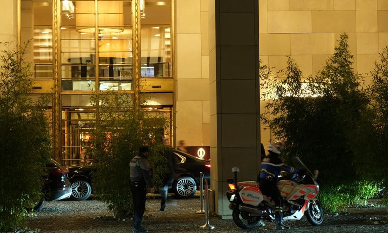 Participants in the trilateral talks among Ukraine, the United States and Russia left the venue after the first day of talks in Geneva, Switzerland, Feb. 17, 2026.  (Xinhua/Ma Ruxuan)