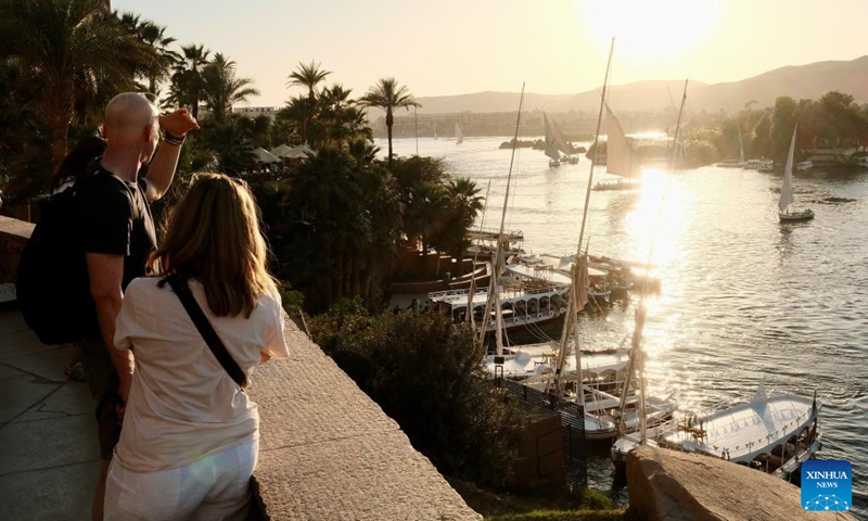 This photo taken on Feb. 20, 2026 shows a view of Aswan, Egypt. Aswan, a southern Egyptian city on upper Nile River, is one of the country's famous tourist destinations. It boasts rich cultural and natural tourism resources, attracting visitors from around the world every year. (Xinhua/Xin Mengchen)