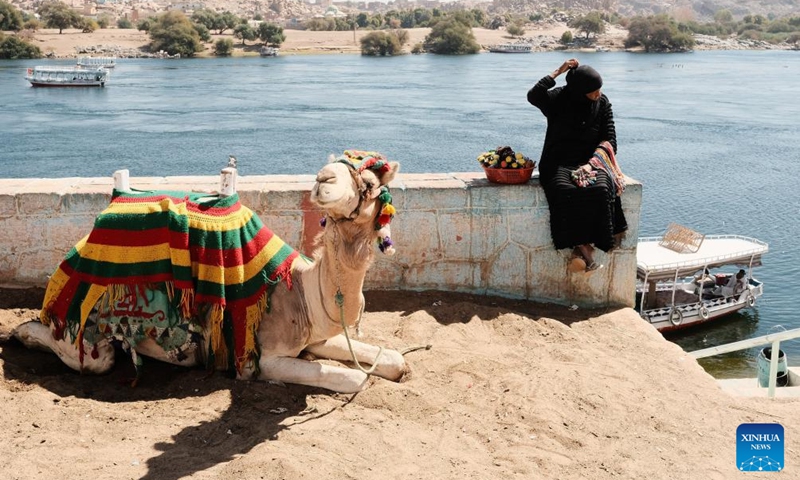 This photo taken on Feb. 20, 2026 shows a view of a Nubian village in Aswan, Egypt. Aswan, a southern Egyptian city on upper Nile River, is one of the country's famous tourist destinations. It boasts rich cultural and natural tourism resources, attracting visitors from around the world every year. (Xinhua/Xin Mengchen)