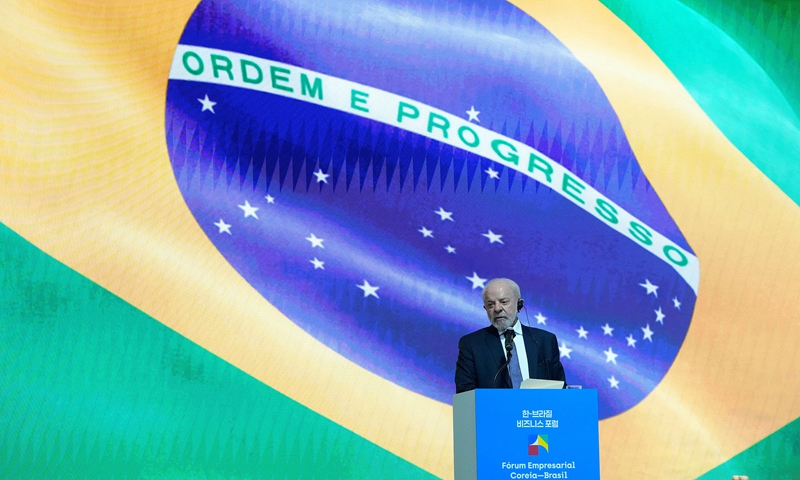 Brazilian President Luiz Inacio Lula da Silva speaks during the Korea-Brazil Business Forum in Seoul, South Korea, on Feb. 23, 2026. Photo: CFP