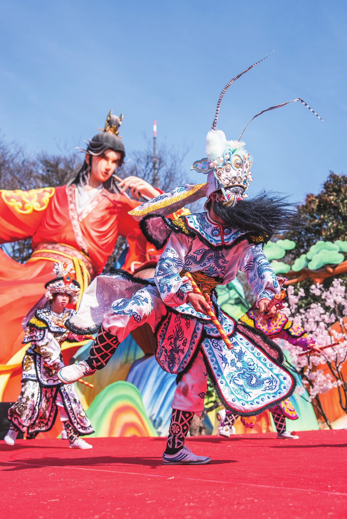 A Yingge dance performance in Zhongshan Park in Qingdao on February 16, 2026