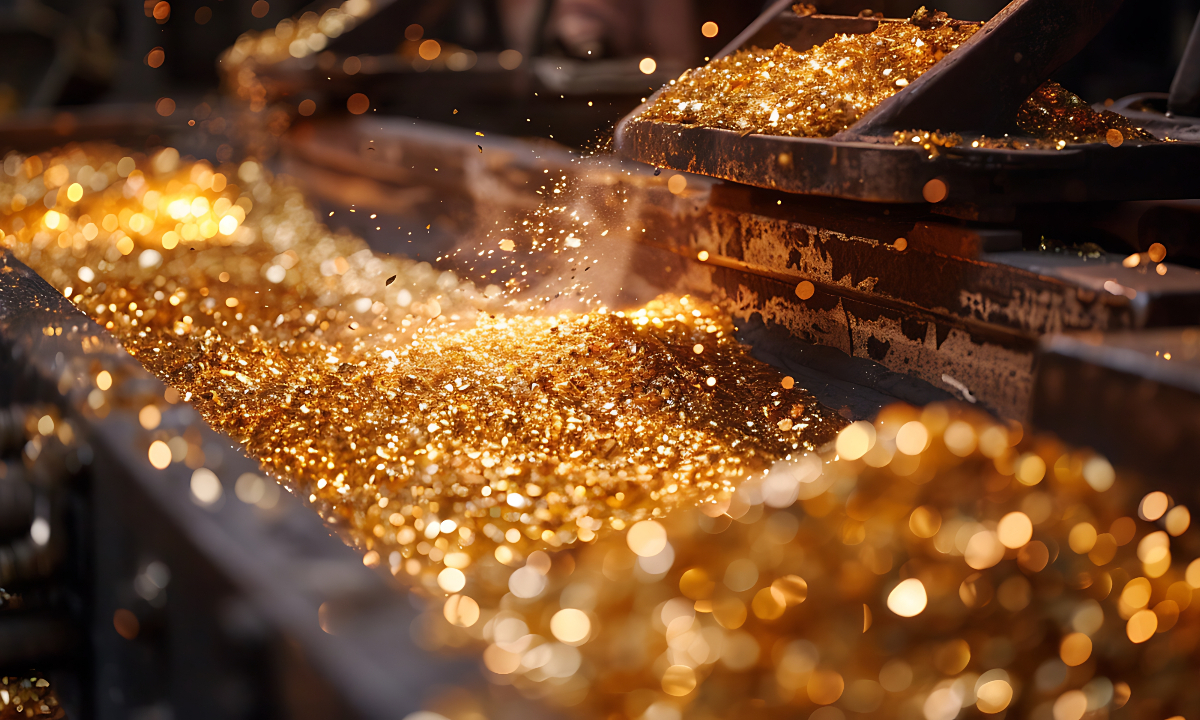 Gold is recovered from the ore after a process of crushing and screening. Photo: IC
