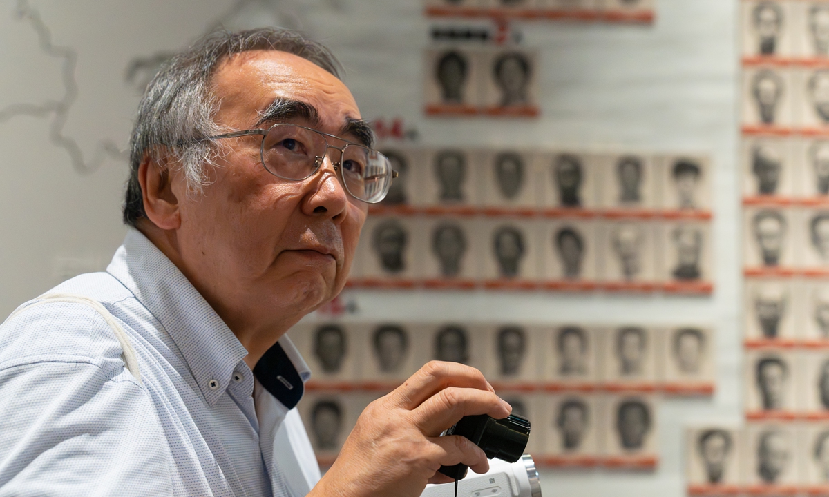 Keiichiro Ichinose visits the exhibition hall displaying evidence of germ-warfare crimes committed by the Japanese Imperial Army in Yiwu, East China's Zhejiang Province, on July 8, 2025. Photo: VCG