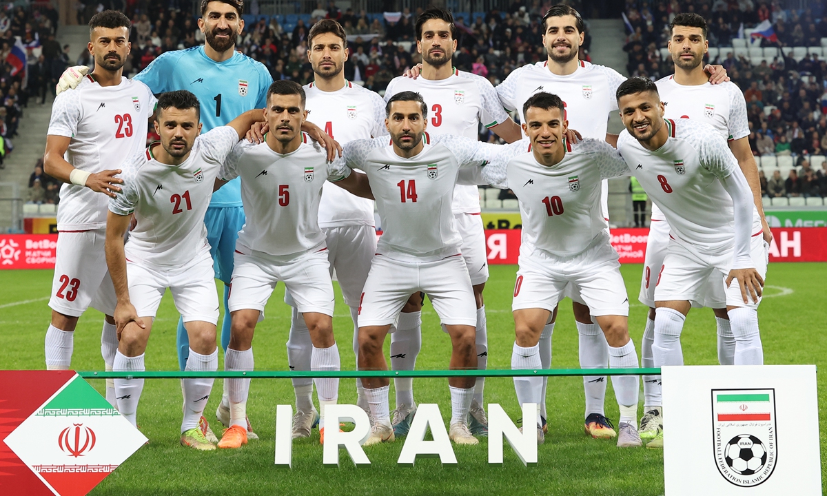 Iranian national football team players pose for a photo ahead of a friendly match between Russia and Iran at Volgograd Arena in Volgograd, Russia, on October 10, 2025. Photo: VCG