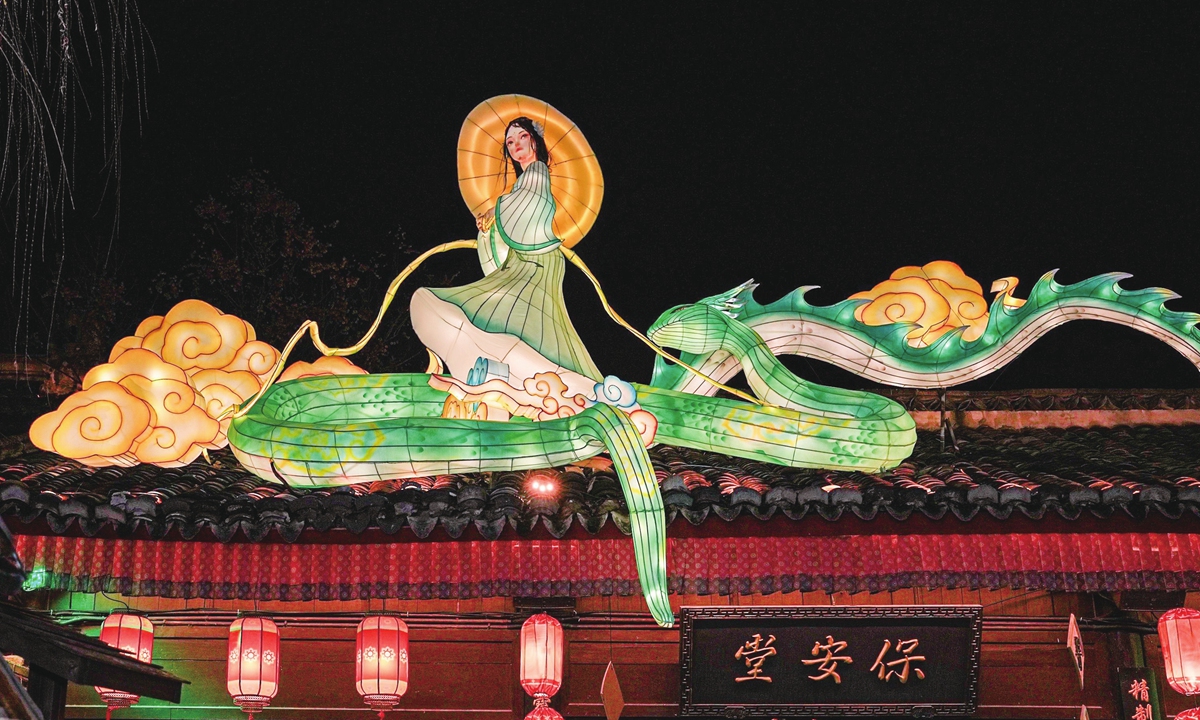 The Hengdian World Studios Shangyuan Lantern Festival in Jinhua, East China's Zhejiang Province Photo: Courtesy of Hengdian World Studios
