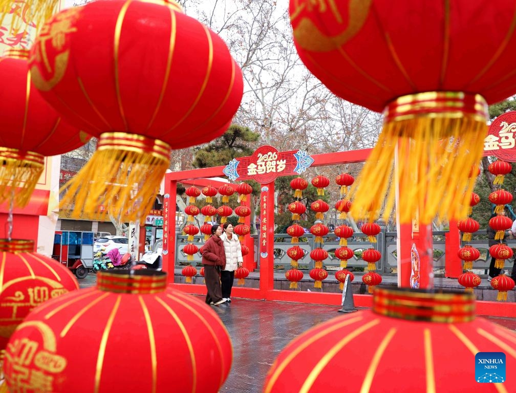 Visitors enjoy lantern installations in Nanyang, central China's Henan Province, March 1, 2026.
Various activities were held across China to celebrate the Lantern Festival, which falls on the fifteenth day of the first month of the Chinese lunar calendar, or March 3 this year. (Photo by Gao Song/Xinhua)
