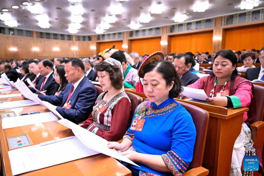 The opening meeting of the fourth session of the 14th Chinese People's Political Consultative Conference (CPPCC) National Committee is held at the Great Hall of the People in Beijing, capital of China, March 4, 2026. (Xinhua/Shen Hong)