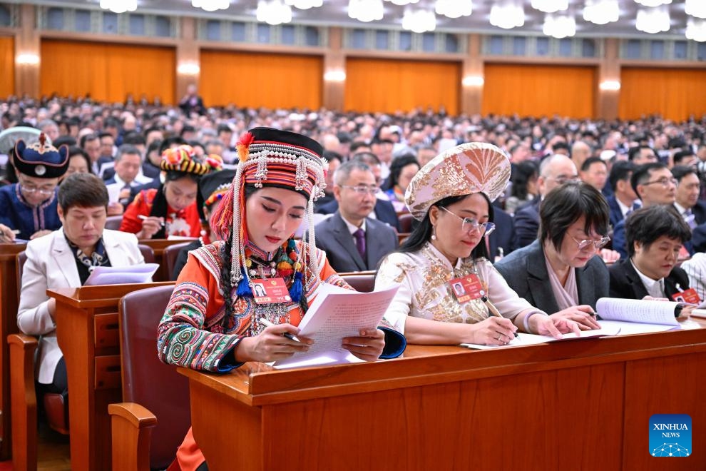 The opening meeting of the fourth session of the 14th Chinese People's Political Consultative Conference (CPPCC) National Committee is held at the Great Hall of the People in Beijing, capital of China, March 4, 2026. (Xinhua/Shen Hong)