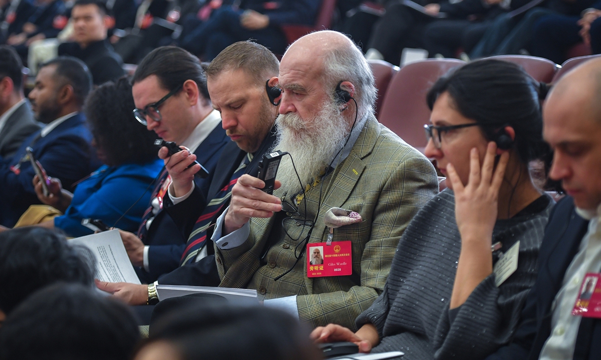 The fourth session of the 14th Hubei Provincial People's Congress opens on January 27, 2026. Officials from foreign consular offices in Hubei and foreign nationals attend the session as non-voting observers. Photo: VCG