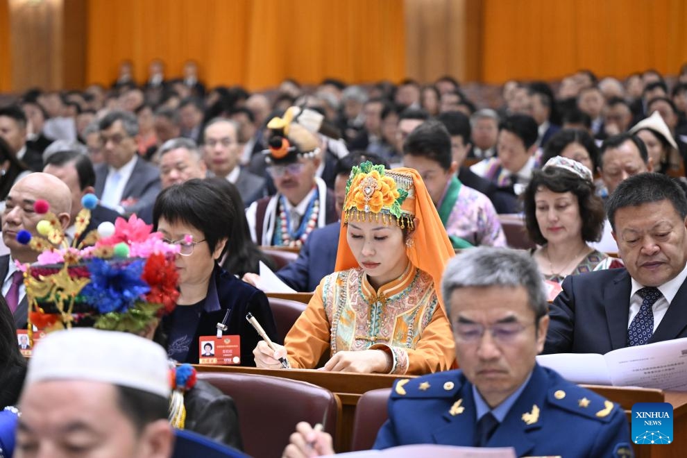 The opening meeting of the fourth session of the 14th Chinese People's Political Consultative Conference (CPPCC) National Committee is held at the Great Hall of the People in Beijing, capital of China, March 4, 2026. (Xinhua/Shen Hong)