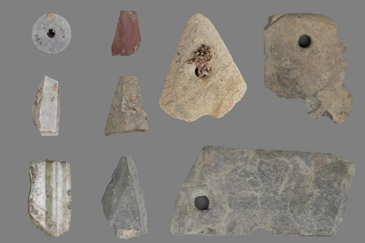 Stone artifacts unearthed from sites along the Fenghua River in Ningbo, East China's Zhejiang Province Photo: Courtesy of the Ningbo Municipal Institute of Cultural Heritage Management